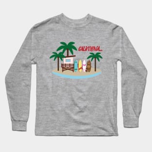 Beach bear blending in the environment Long Sleeve T-Shirt